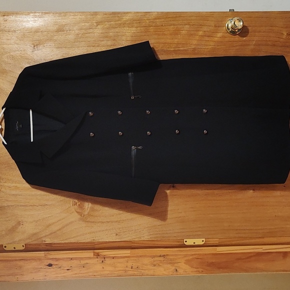 Tahari ASL Jackets & Blazers - Tahari ASL Womens Double-Breasted Three-Quarter Length Dressy Overcoat Black 16